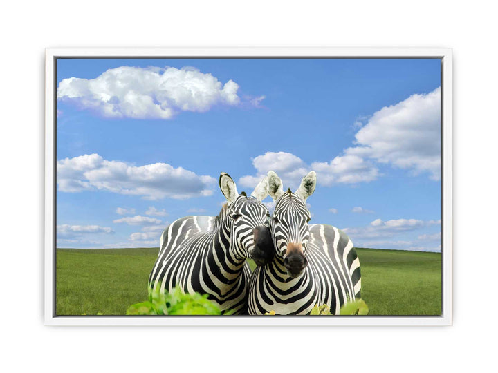 Black White Zebra Painting 