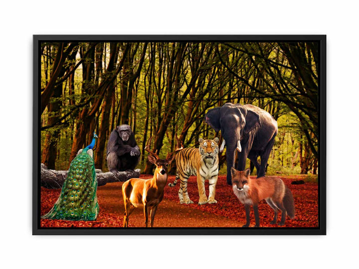 Peacock Animal Group Painting 