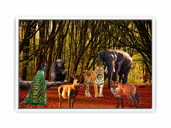 Peacock Animal Group Painting 