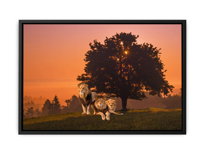 Three Lions Painting 