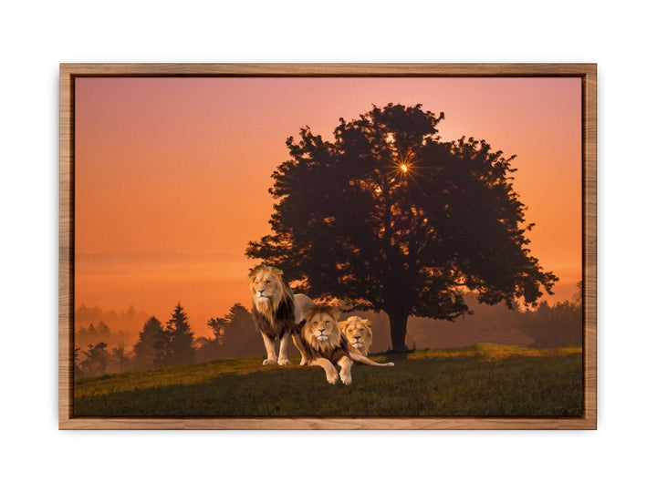 Three Lions Painting 