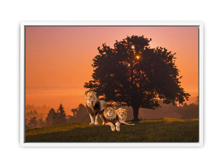 Three Lions Painting 