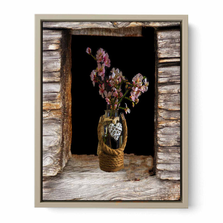 Flower Vase  Vintage Painting 