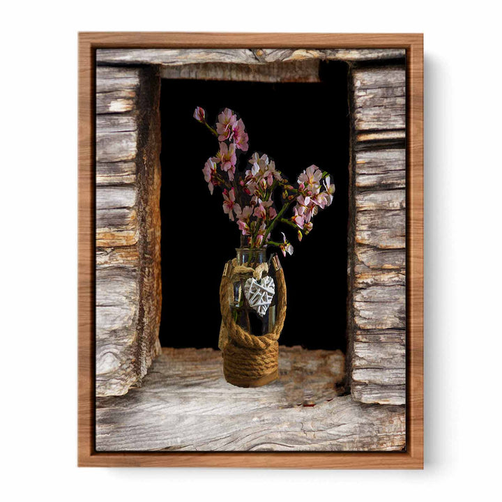 Flower Vase  Vintage Painting 