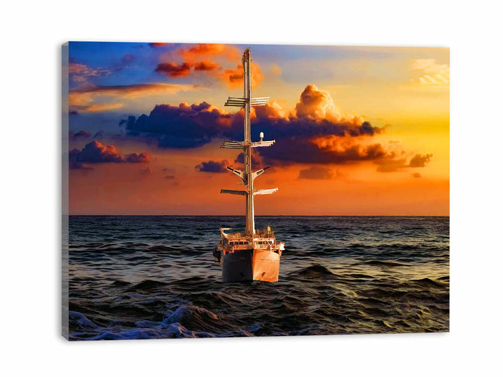 Cloud Sailing Ship Painting 