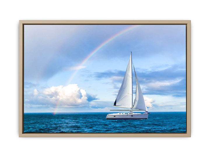 Rainbow Sailing Ship Painting 