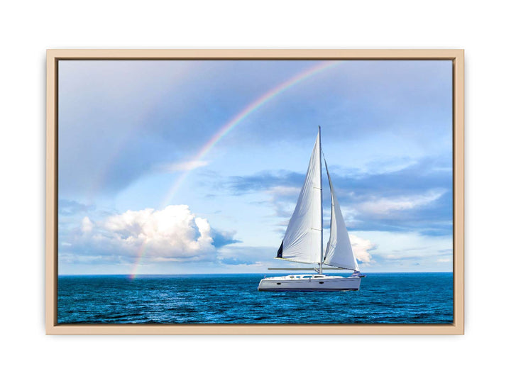 Rainbow Sailing Ship Painting 
