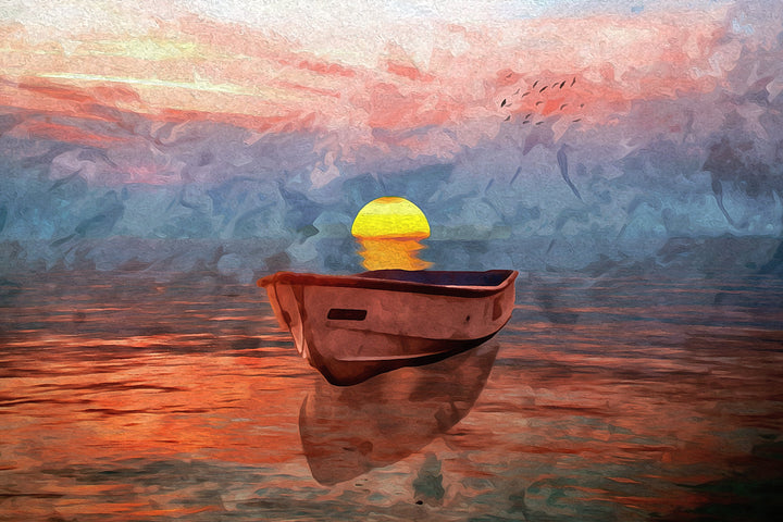 Sun Boat Painting