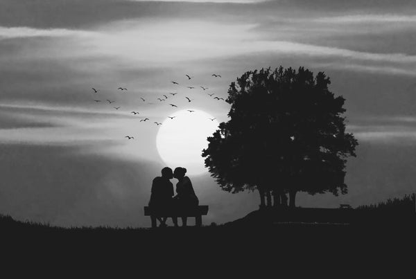 Couple Sunset Painting