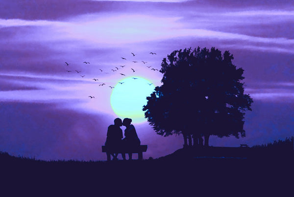 Sunset Couple Painting