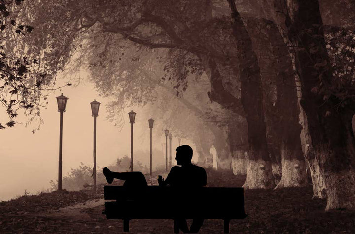 Street light Greece Painting