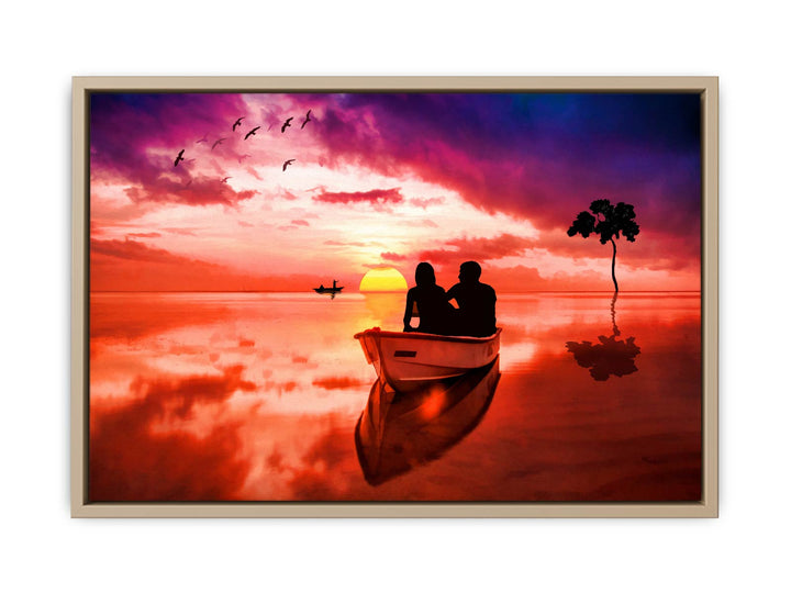 Couple  Love Boat Painting 