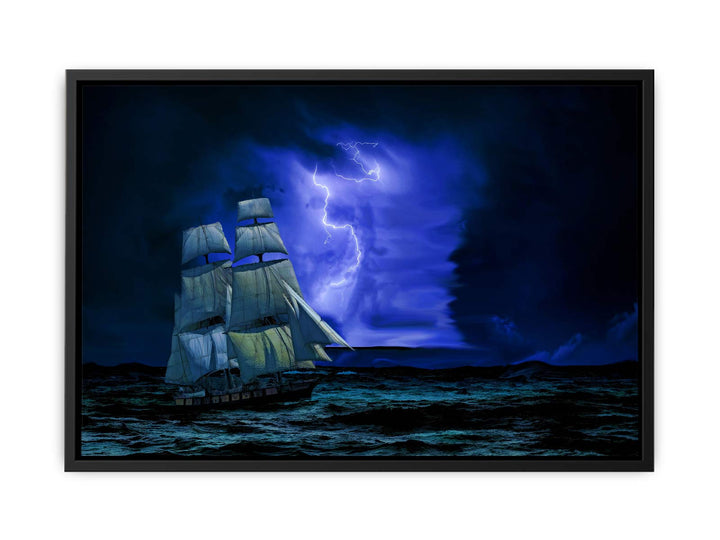 Sailing Ship Lightning Painting 