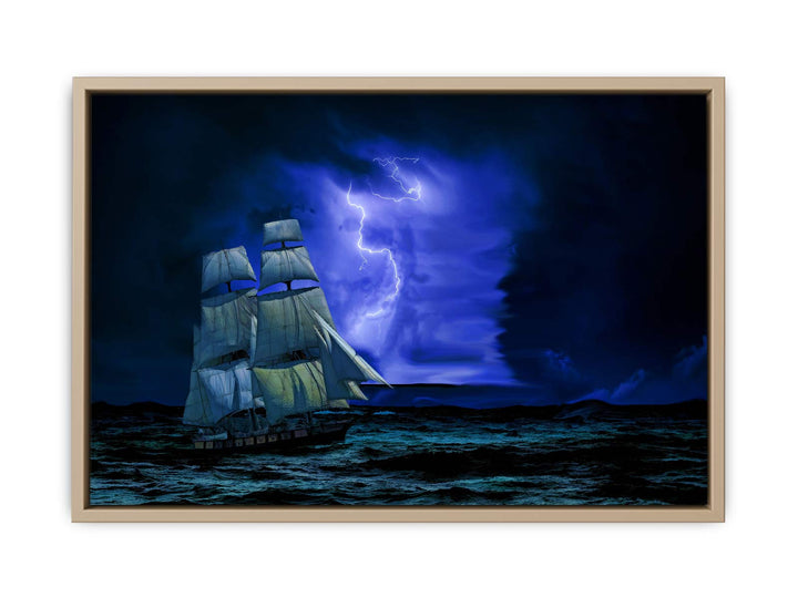 Sailing Ship Lightning Painting 