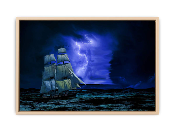 Sailing Ship Lightning Painting 