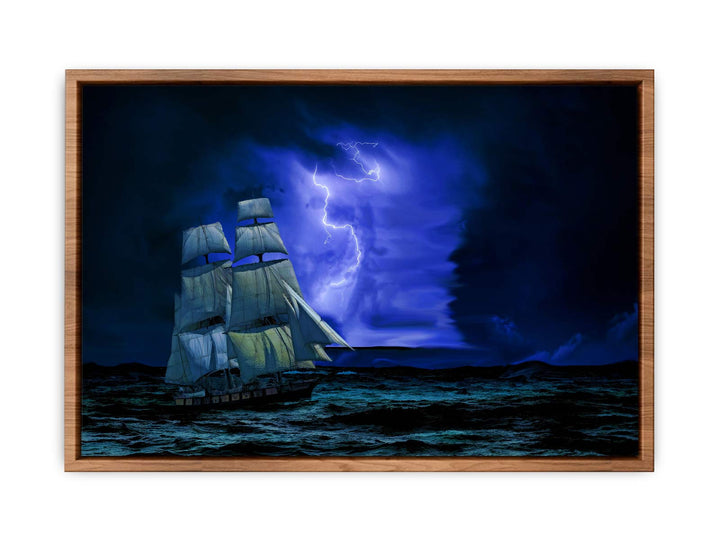 Sailing Ship Lightning Painting 