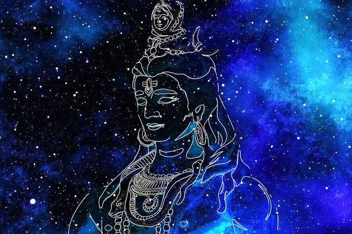 Blue Shiva Painting