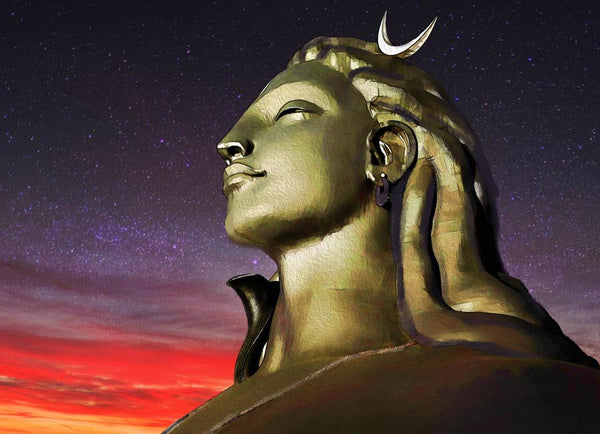 Adiyogi Shiva Golden Painting