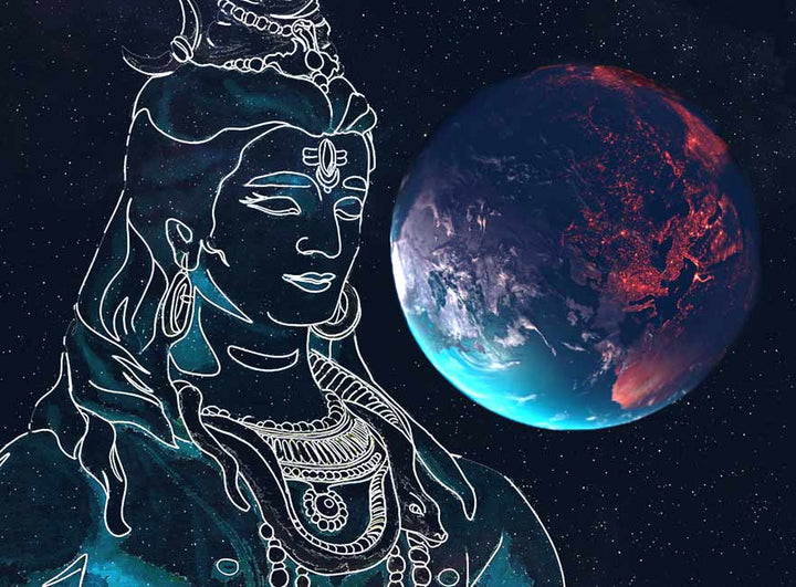 Shiva Moon Painting