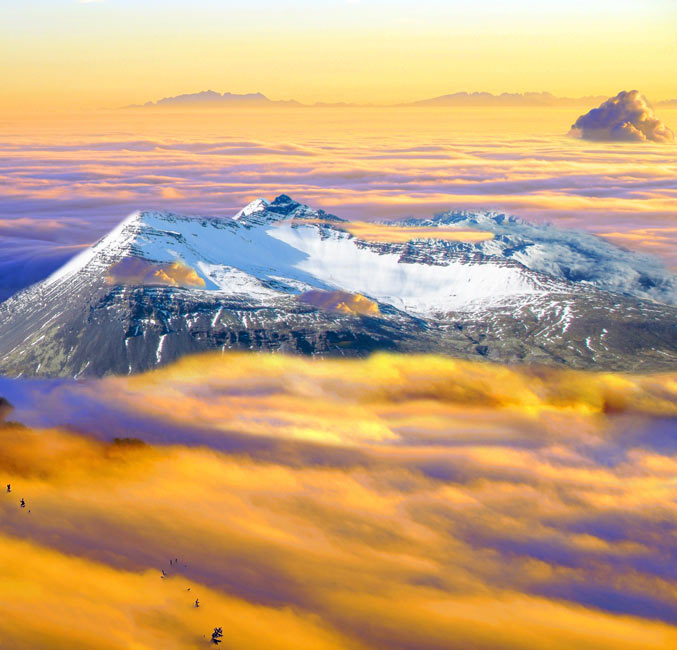 Mountain top veiw  Painting