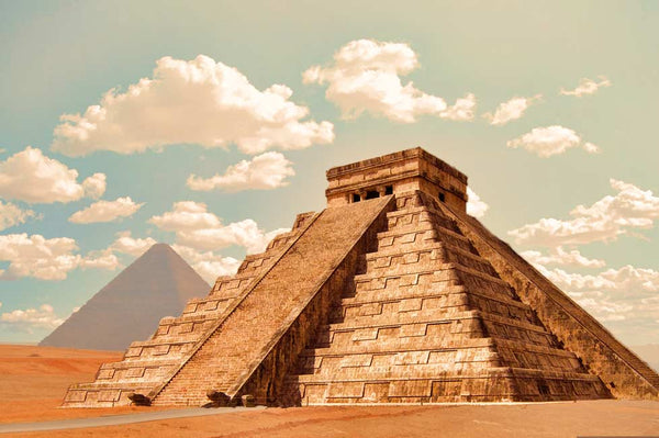 Brown Pyramid With Stairs Painting