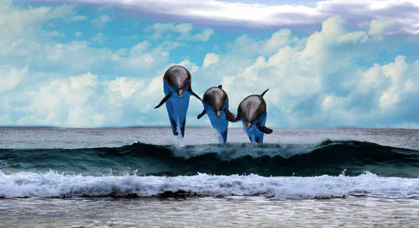  Dolphin  Dancing Painting