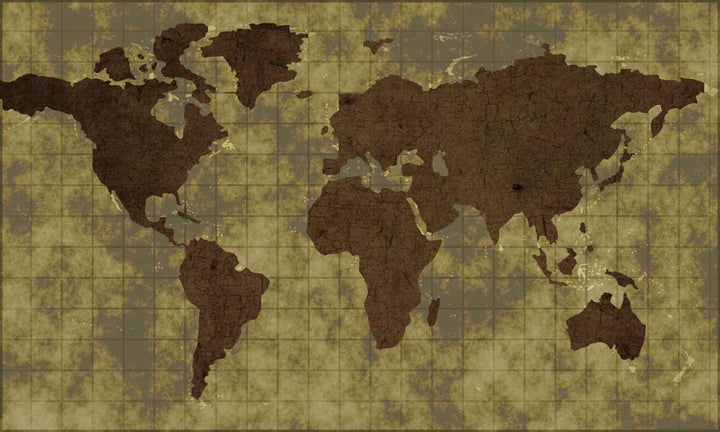 Worldmap Green Painting