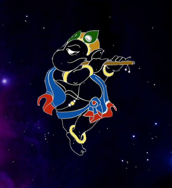 Flute Ganesha Painting