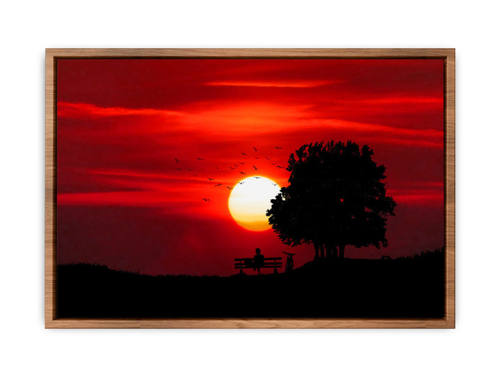 Sunset Alone Boy Painting 