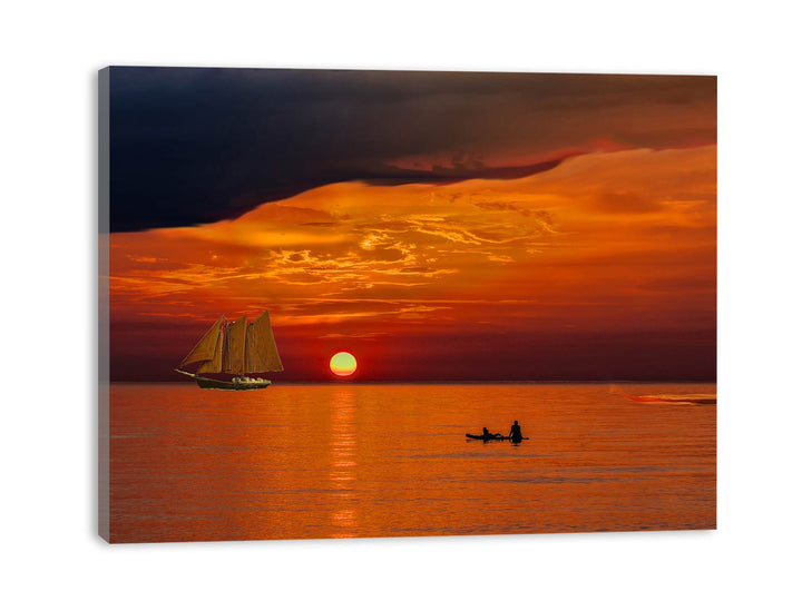 Fisherman  and Ship Painting 