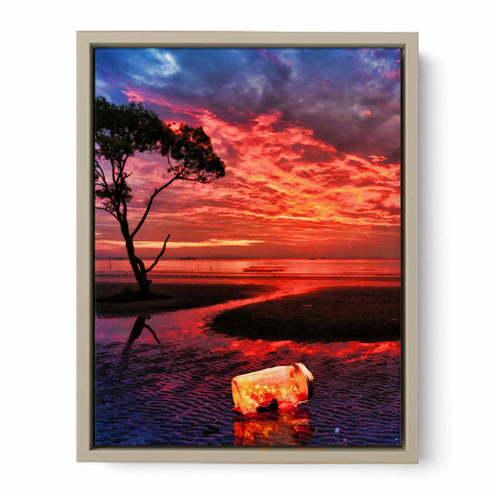 Glimmering  Sunset Painting 