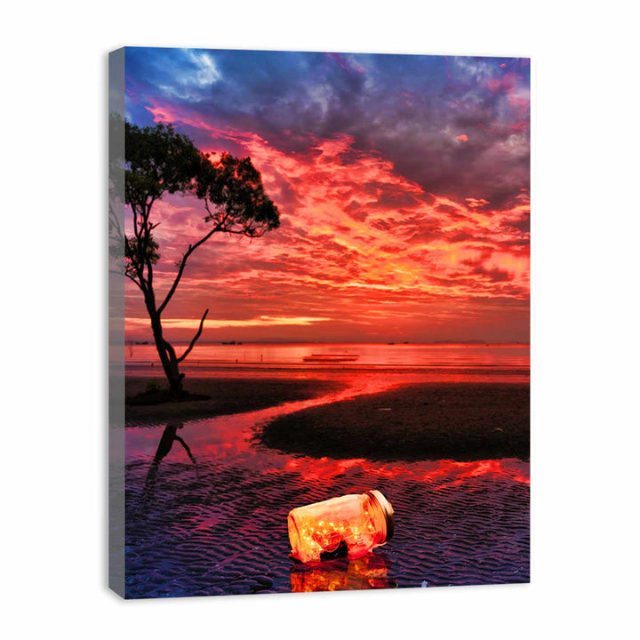 Glimmering  Sunset Painting 