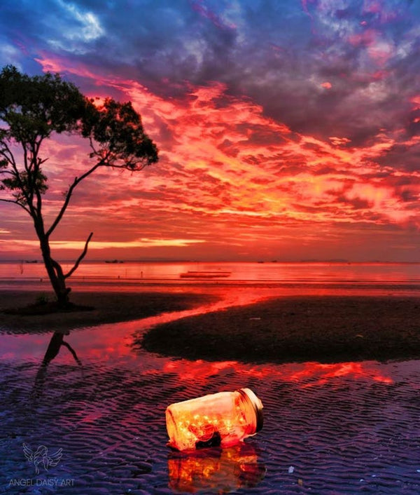 Glimmering  Sunset Painting