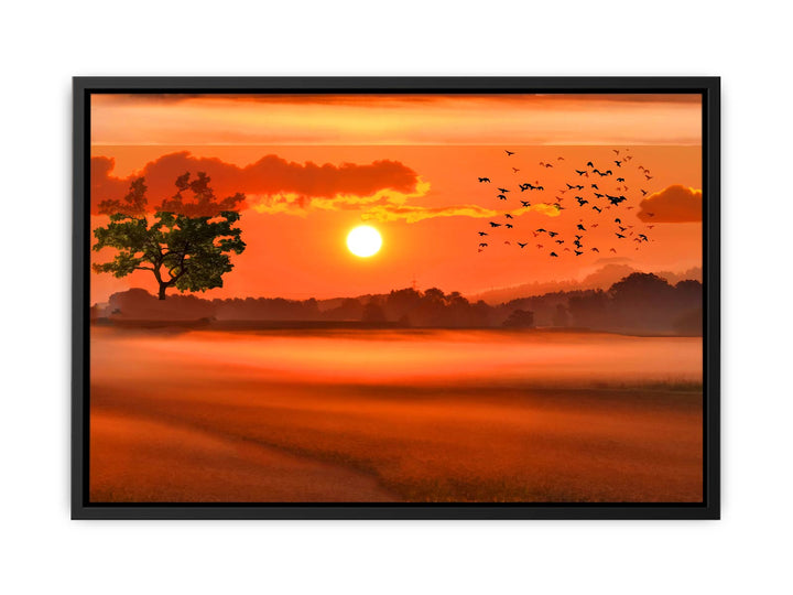 Sunset Brids Painting 