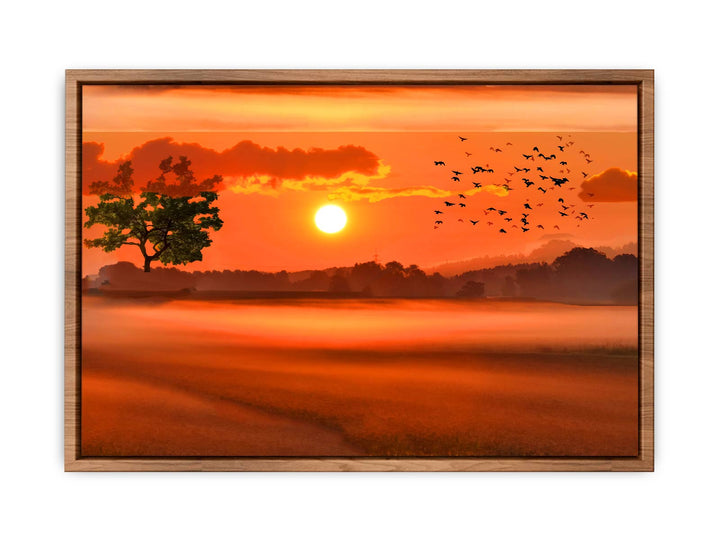 Sunset Brids Painting 