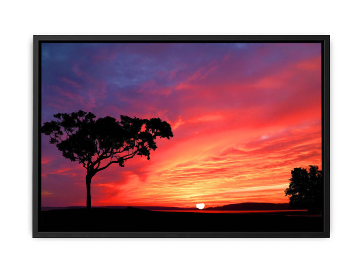 Tree and Sunset Painting 