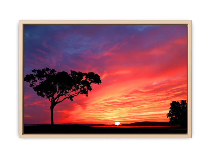 Tree and Sunset Painting 