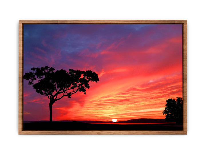 Tree and Sunset Painting 
