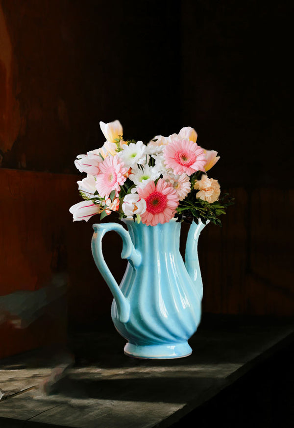 Pink Flower Vase Painting