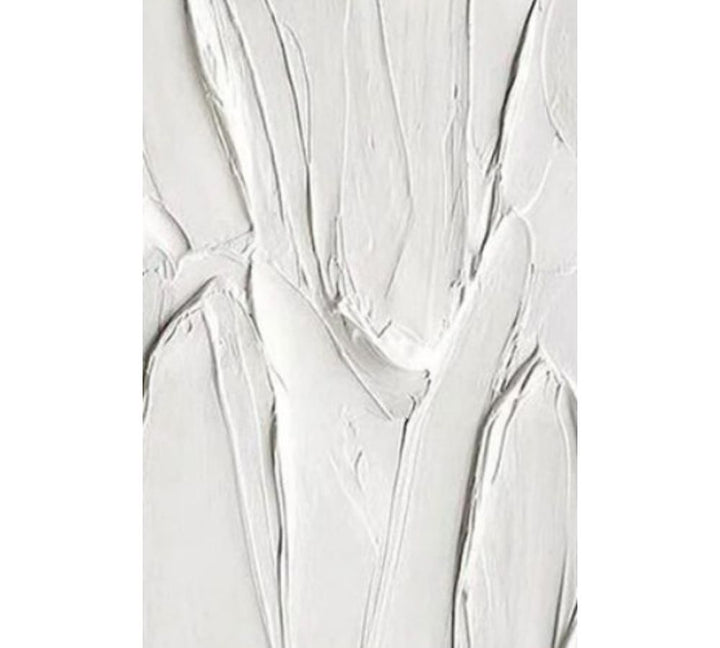 Modern Grey And White Abstract Painting 