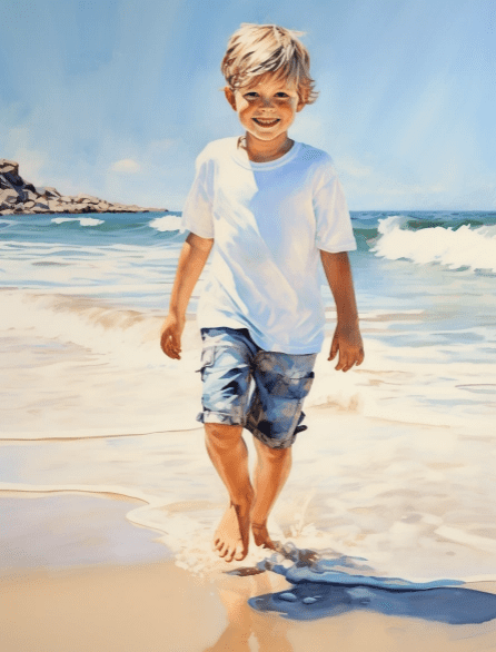 Beach Portrait Painting