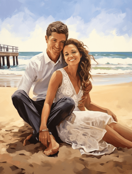 Beach Portrait Painting