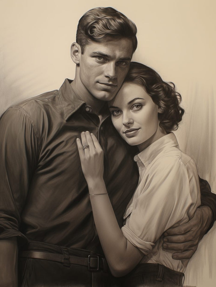 Charcoal Portrait Painting
