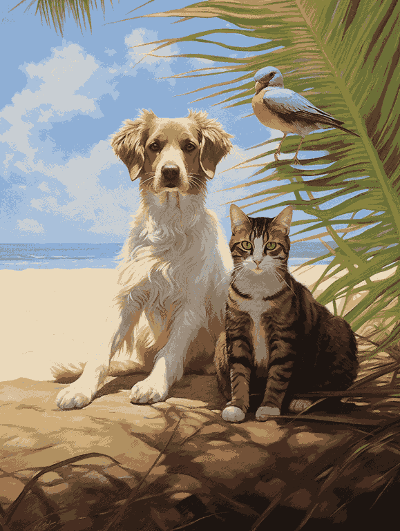 Beach Portrait Painting