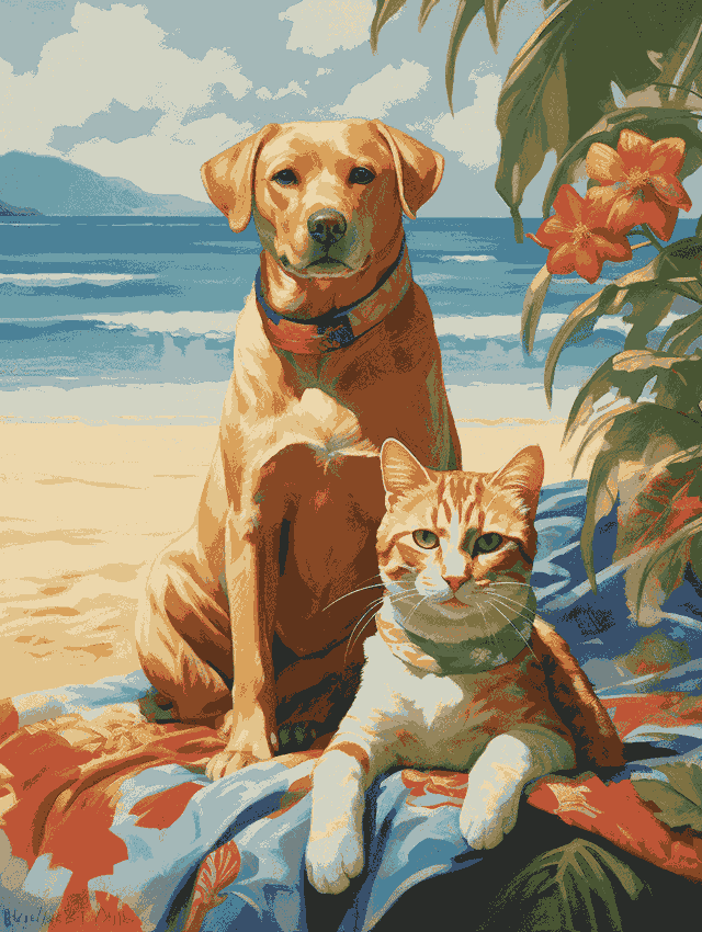 Beach Portrait Painting