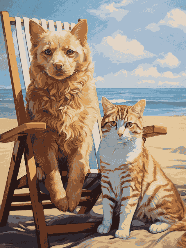 Beach Portrait Painting