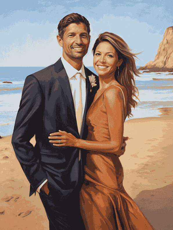 Beach Portrait Painting