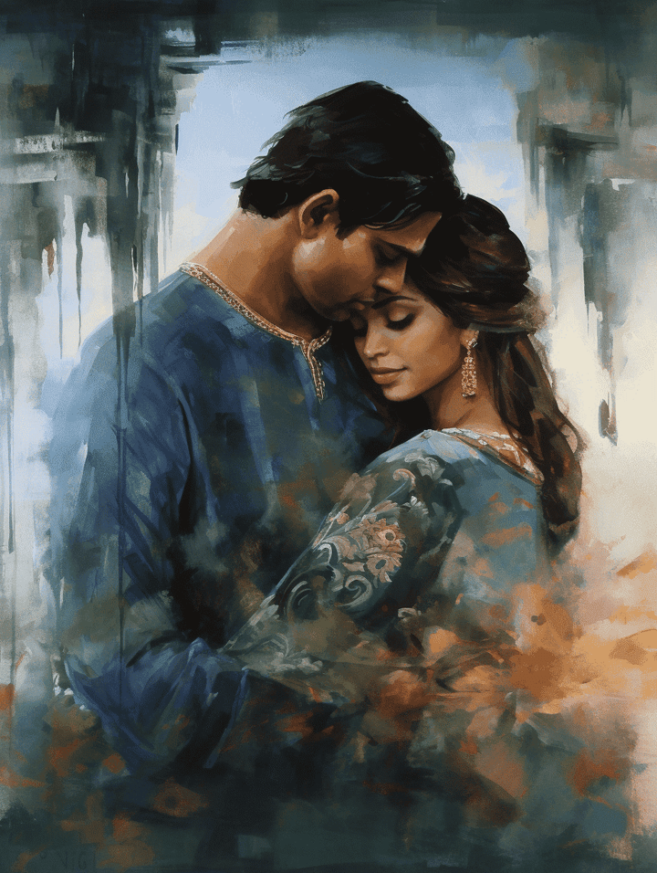 Couple Portrait Painting