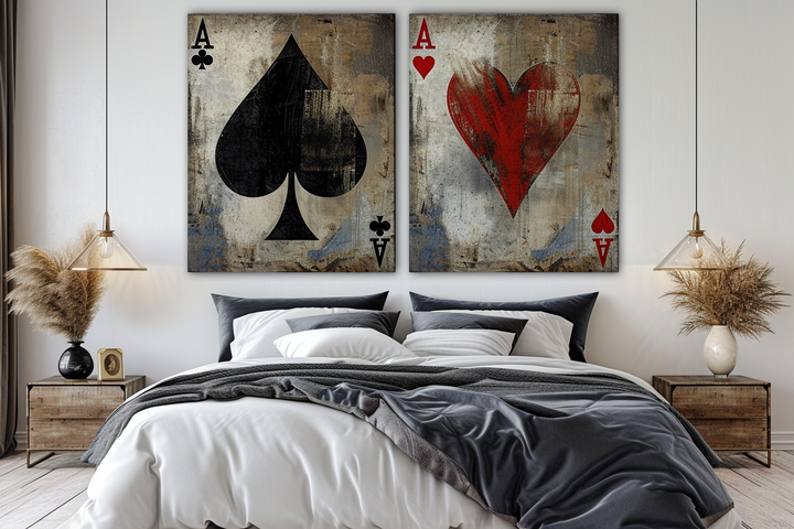 Poker 2 piece panel art