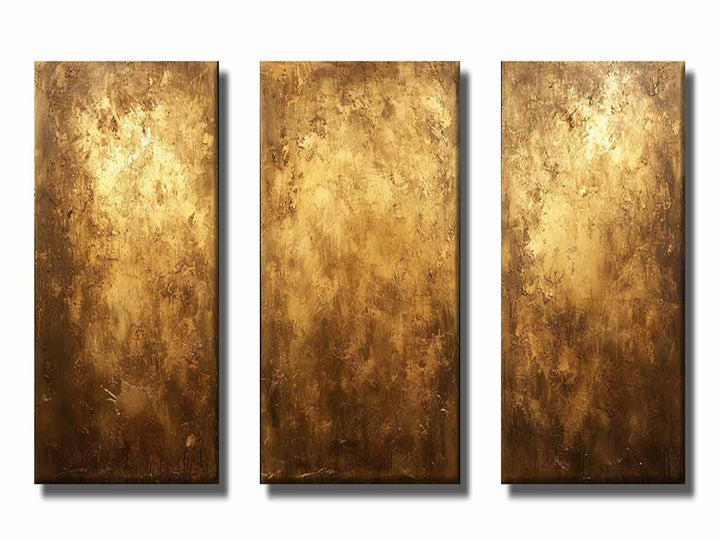 3 Panel Gold Painting